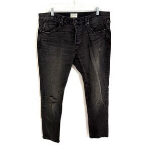 Todd Snyder Distressed Slim Fit Button Fly Jeans